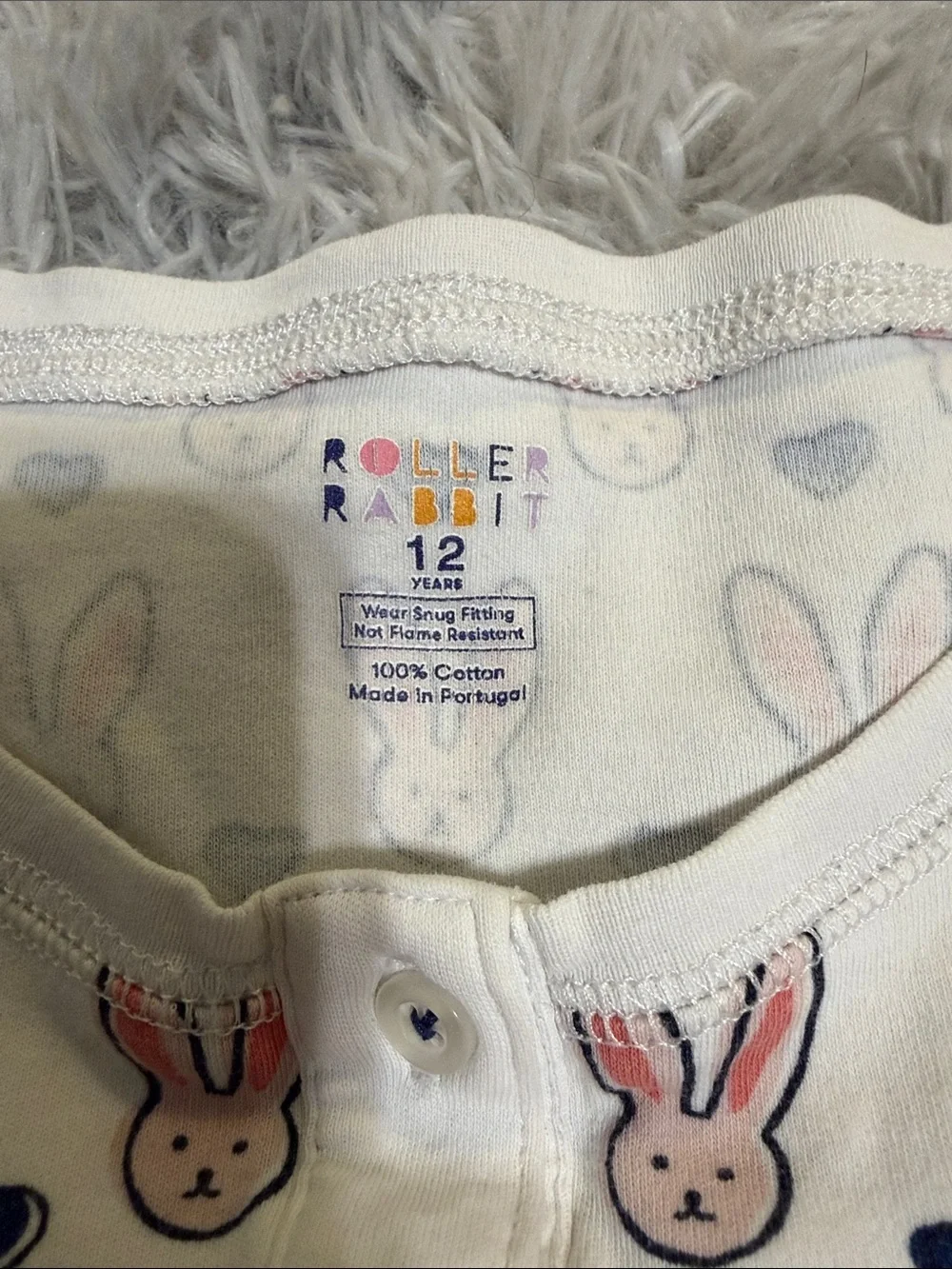 Girls Roller Rabbit pajama shirt